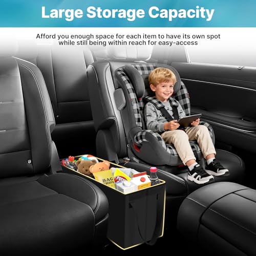 Image of Mixsuper Liner Car Seat Organizer for 2026 Hyundai Palisade LX3, Console Organizer Backseat Box for Palisade LX3, Kids Toys Baby Supplies Dog Toy Box Storage Bin Travel Accessories