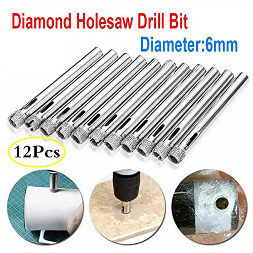 NUSHKI 12Pcs 6mm Diamante Brocas para Cerámica miniatura 5