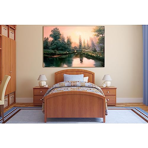 Toile forêt d'été colorée ZELLART pour chasser le stress et illuminer votre chambre