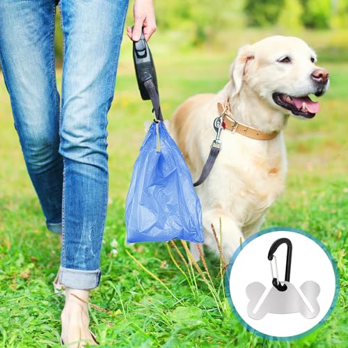 Abfallsackträger aus Metall, 2 Stuck Freihändiger Halter für Hundekotbeutel, Hundekotbeutelhalter, Freihändiger Kotbeutelhalter Clip, Abfallbeutelhalter für Leinenspender Zubehör (Schwarz)