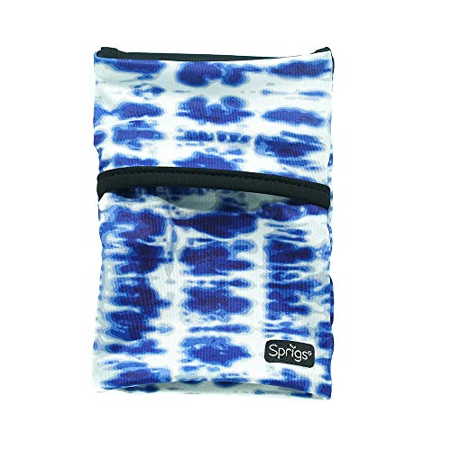 Sprigs Banjees 2 Pocket Wrist Wallet/Wrist Band/Wrist Pocket For Travel, Walking, & Running. Wallet Pouch That Holds Cash, Card, Id's, And More (Blue Tie Dye, One Size Fits Most) #TOP24
