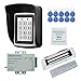 Produktbild YAVIS Kit programmierbare RFID Zutrittskontrollsystem Metall Controller Tastatur, wasserdichte Schale, 180kg elektromagnetisches Schloss, 3A Netzteil, Ausgangstaste, Schlüsselanhänger ID 10 Stück