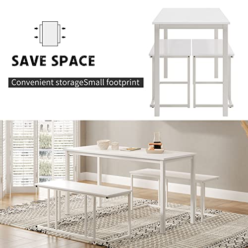 image for DlandHome 55'' Dining Table Set for 4, Kitchen Table Set Dining Table 