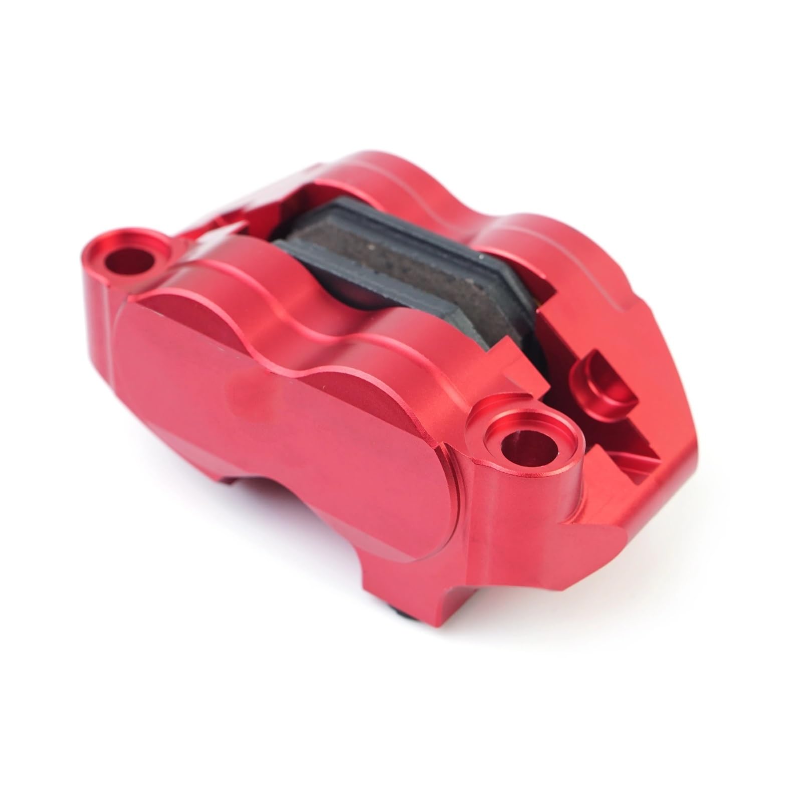 zacisków hamulcowych Zacisk hamulca motocyklowego 4 tłokowy montaż radialny 82 mm pasuje do Yamaha pasuje do skutera Kawasaki Rsz Jog mankietów prowadnicy(Black)