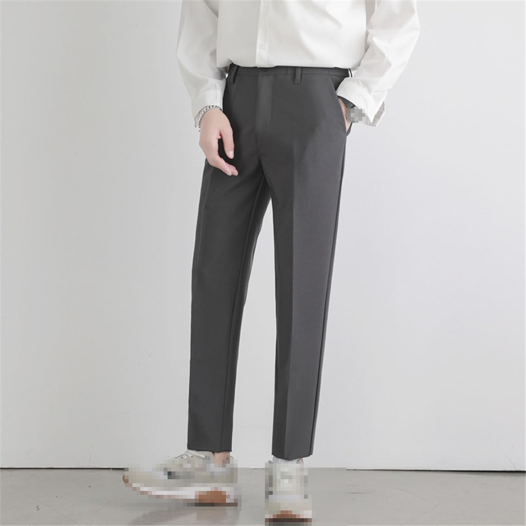 Vogrtcc Pantaloni da Abito da Uomo Stretch Slim Business Office Elastico in Vita Pantaloni Casual Taglie Forti