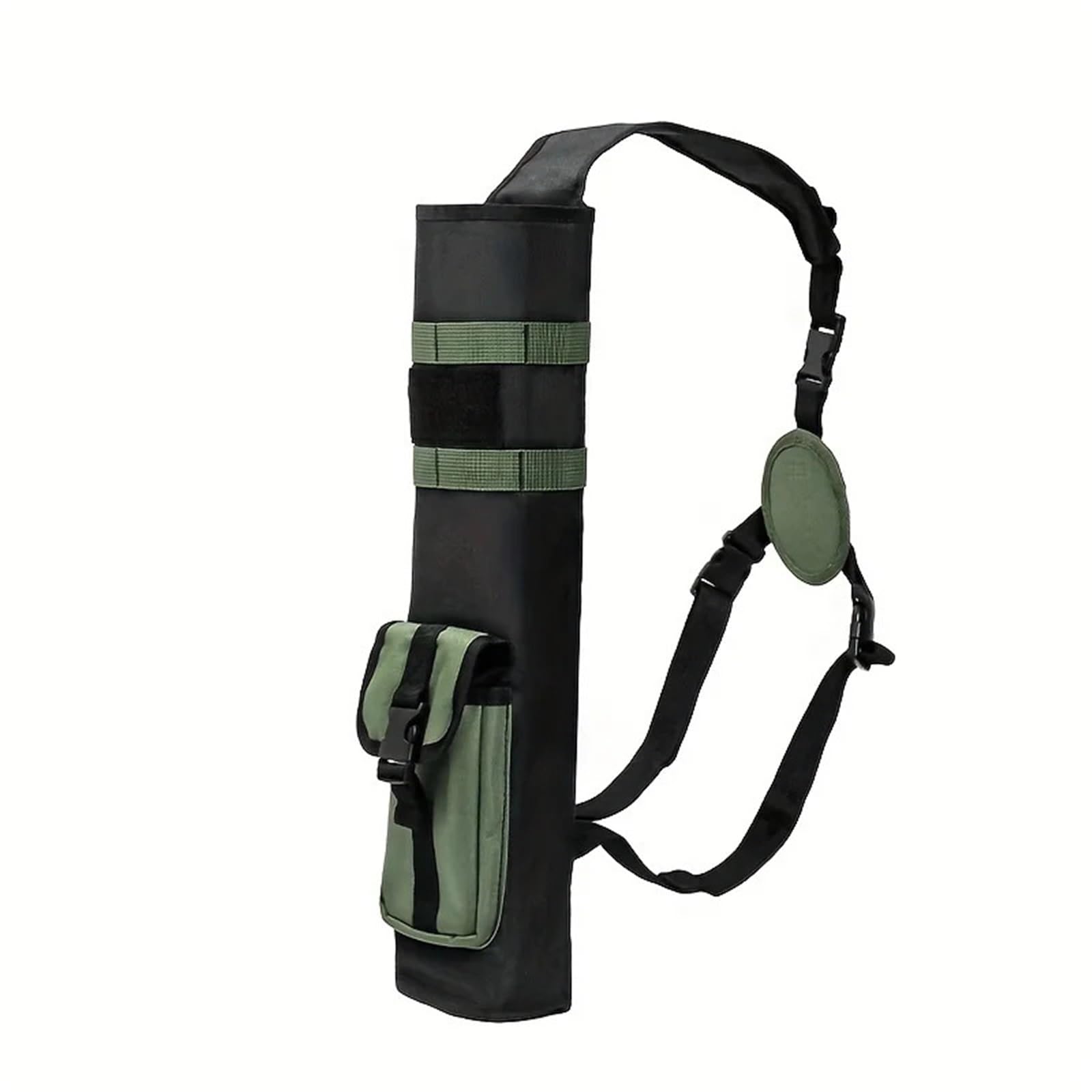 Bolsa de cadera para tiro con arco que optimiza espacio gracias a su diseño plegable ligero.