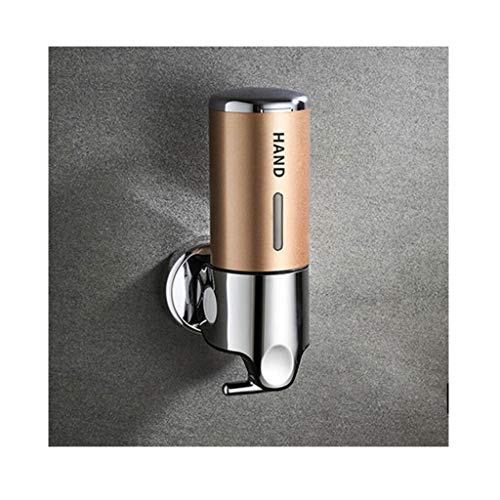 Bathroom soap Dispenser Home Soap Dispenser Wall Mounted Shampoo Gel Dispenser Liquid Pump Bottle Hand Pump Bottle Shower Home Hotel Bathroom Supplies Soap Bottle (Color : Gold)