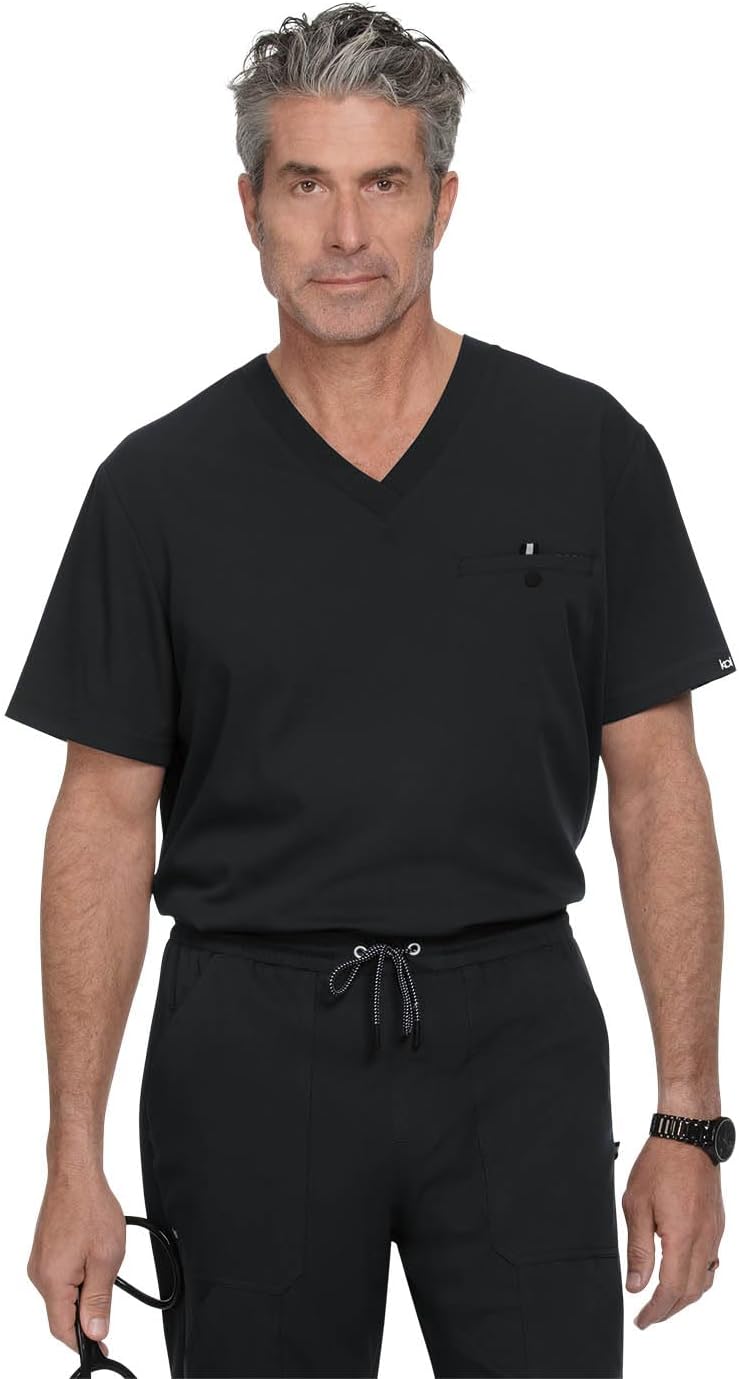 KOI Next Gen On Call Men's 1-Pocket Tuck-in Scrub Top