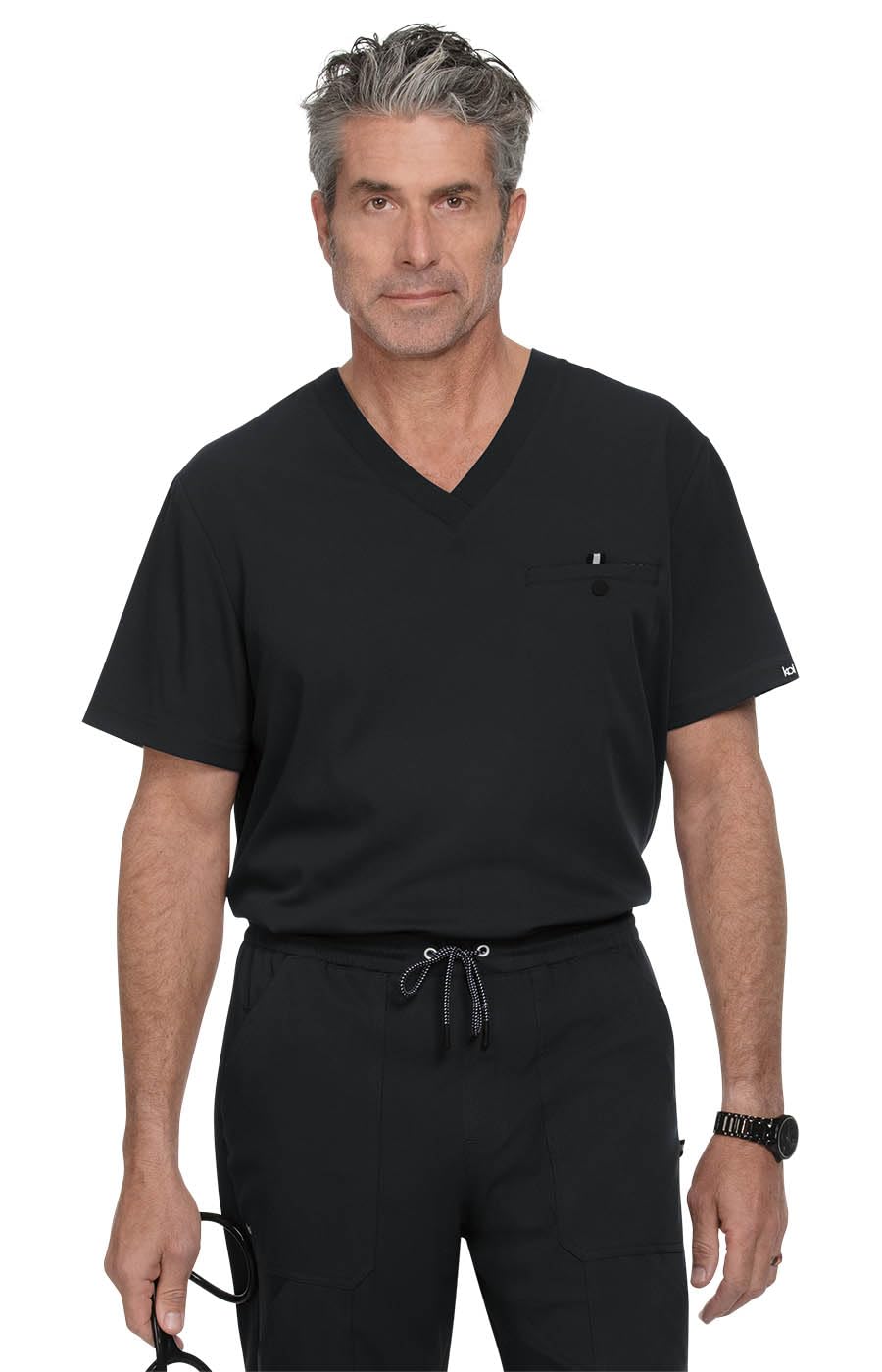 Photo 1 of KOI Men's On Call Scrub Top Black Large