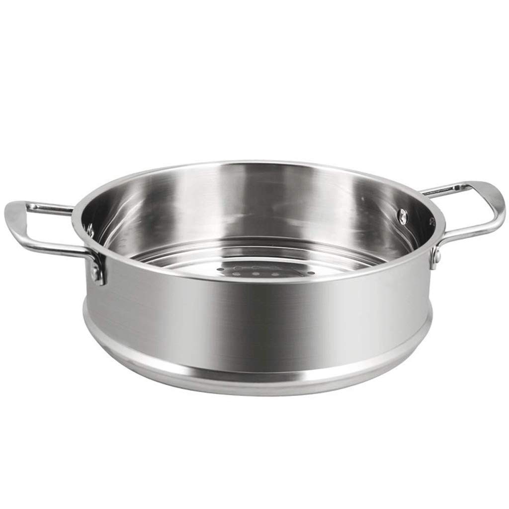 Generico Pentola Classica in Acciaio Inox con cestello per la Cottura a Vapore e Inserto per la Pasta