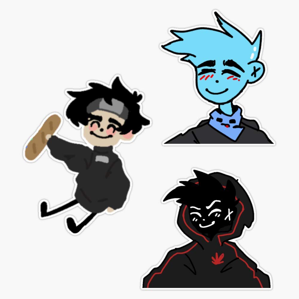 The Trio Pack (Skeppy, Badboyhalo, A6D) Sticker Vinyl Bumper Sticker Decal Waterproof 5"