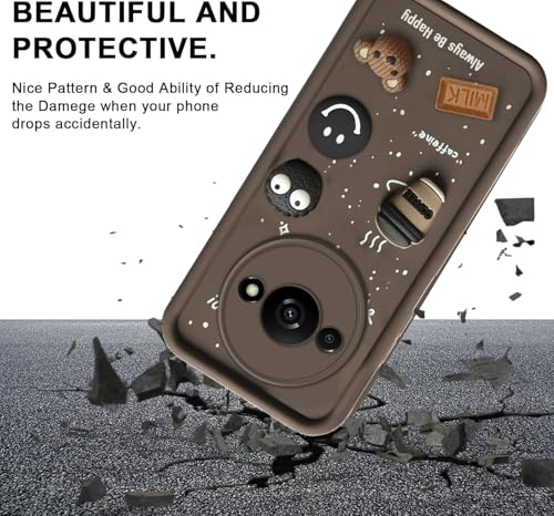 Image of GoldKart Back Case Cover Compatible for Redmi A3 / A3X / Poco C61 | Cute Fun Cartoon 3D Ball Coffee Silicone Case | Full Body Protection Back Cover for Redmi A3 / A3X / Poco C61 - Brown