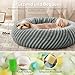 Pawk Hundebett Mittelgroße Hunde, Große Katzenbett Flauschig, Hundekorb Waschbar Abnehmbar, Rund Hundebett rutschfest Füllung Granulat und Memory-Schaum, 76x76x20cm