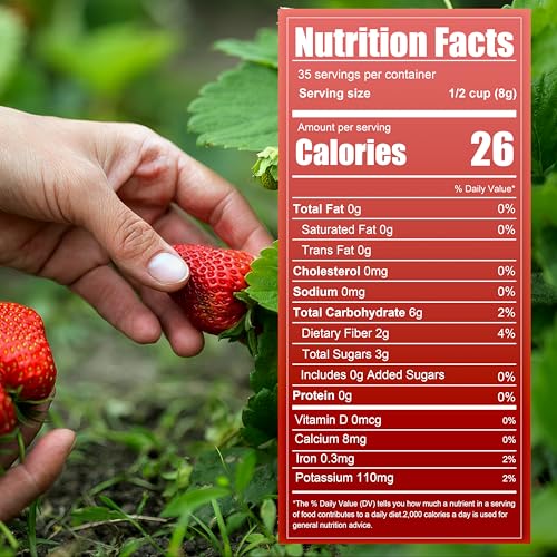 Organic Freeze Dried Strawberries Pieces - 10oz/284g Pack of 3 Crispy Dry Strawberry for Yogurt, Smoothies, Cereal & Baking | No Sugar, No Additives & Natural Dehydrated Fruit Snacks for Kids & Adults - image 2