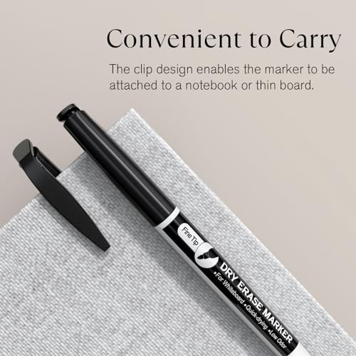Image of MaxGear Dry Erase Markers Black Fine Point, 72 Count Fine Tip Whiteboard Markers Bulk Low Odor Erasable for White Board, School Supplies for Classroom, Home, Office, 72 Count, Black