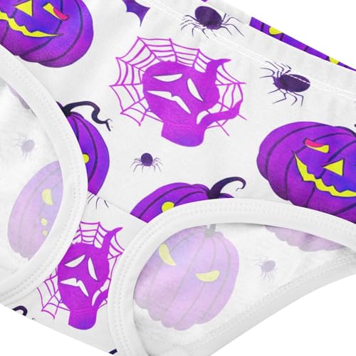 Halloween Purple Pumpkins Cute Panties Girl Girls Underwear Toddlers Cotton Colorful Undies Kids Briefs 2t4