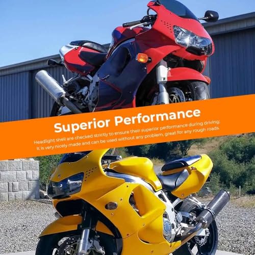 Phare avant moto CBR919RR ensemble optique premium avec coque ABS noire