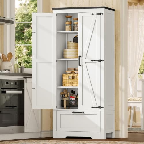 Image of TEENFON Storage Cabinet with Doors & Adjustable Shelf