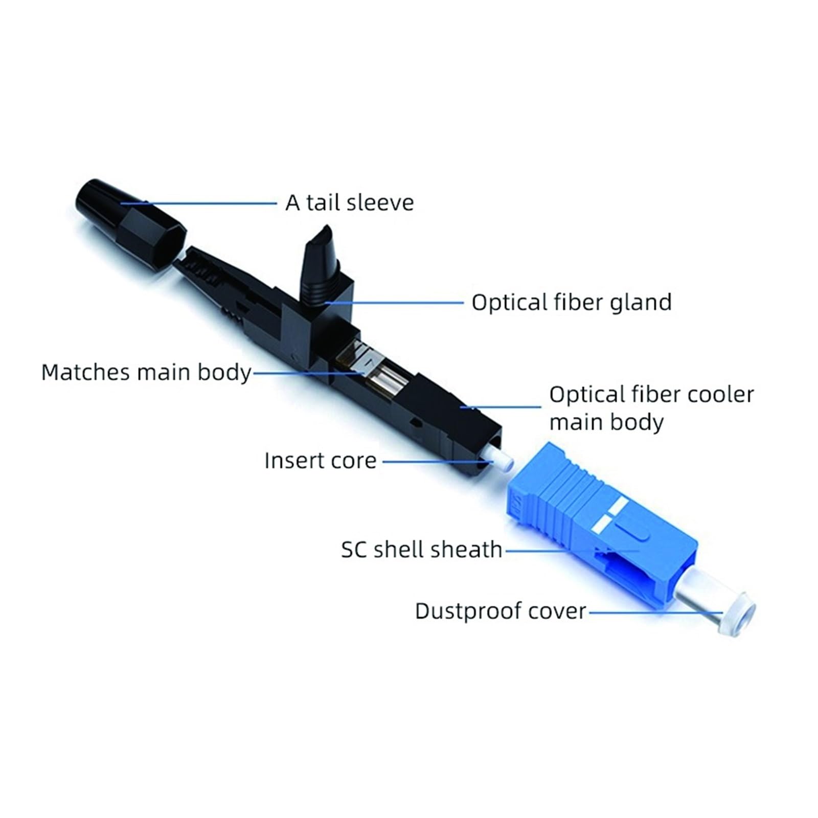 Épisseur de Fibre Optique SC FTTH UPC/APC, Rapide, Quick, Connexion à Froid, Adaptateur Optique(Apc100)