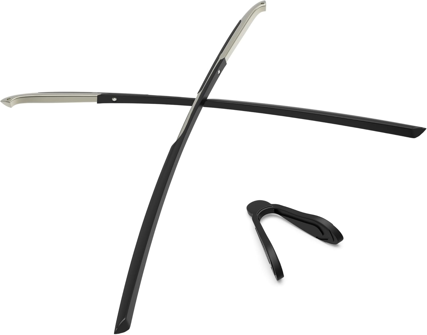 Well-aimed Replacement Temples Arms Legs/Black Nose Pads Compatible with Rudy Project Rydon Cycling Glasses, Accessory Kit