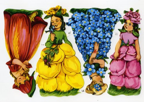Glanzbilder „Mädchen Mit Hut Und Blumen“ – Ca. 24x15 Cm, Poesiebild Für Deko & Basteln