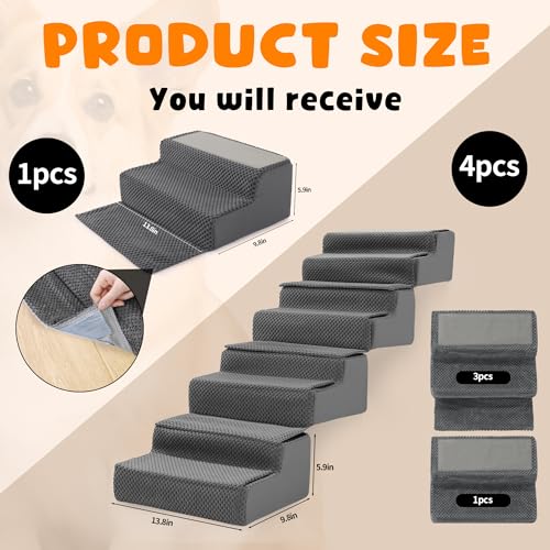 ROYALAY 4 Pack Dog Ramp for Stairs, Interlocking Dog Stairs for Small Dogs by ROYALAY - Image 2