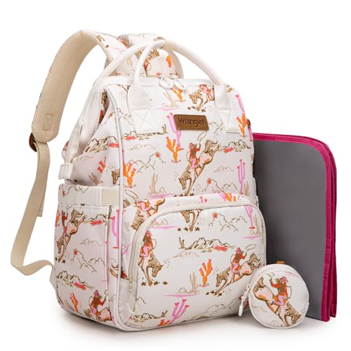 Image of Montana West Wrangler Diaper Bag Backpacks Western Backpack Purses Multi-function Baby Bags for Mom with Waterproof Changing Pad & Pacifier Case