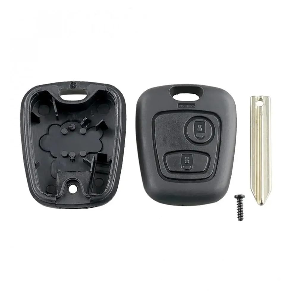 Carcasa para Llave de Coche Carcasa de Repuesto para Mando a Distancia de Coche de 2 Botones, Compatible con para Peugeot para Partner para Expert