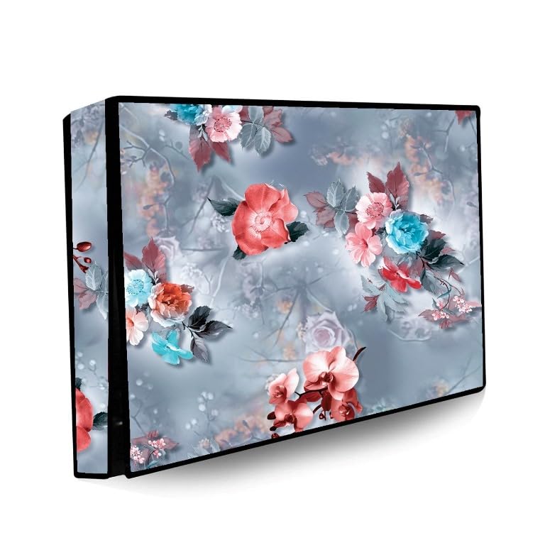 Mahal Creation PVC Printed LED TV Cover 43 Inch, Waterproof and Dustproof Cover with Transparent Polythene Layer Suitable for All Brands Led Tv (Grey)