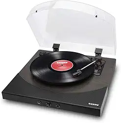 Toca-Discos de Vinil ION PREMIER LP com conversão digital, alto-falantes integrados e transmissão Bluetooth* - Preto 110V, Ion, PREMIERLP_PRETO,,
