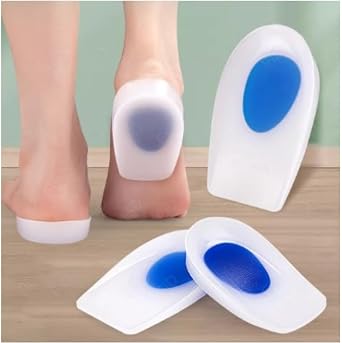 FIGIZA Women Heel Silicone   Shock Absorbing Orthopedic Heel Support | Soft Silicone Comfort Pad   Heel Pain Reducing Insoles 1 Pair