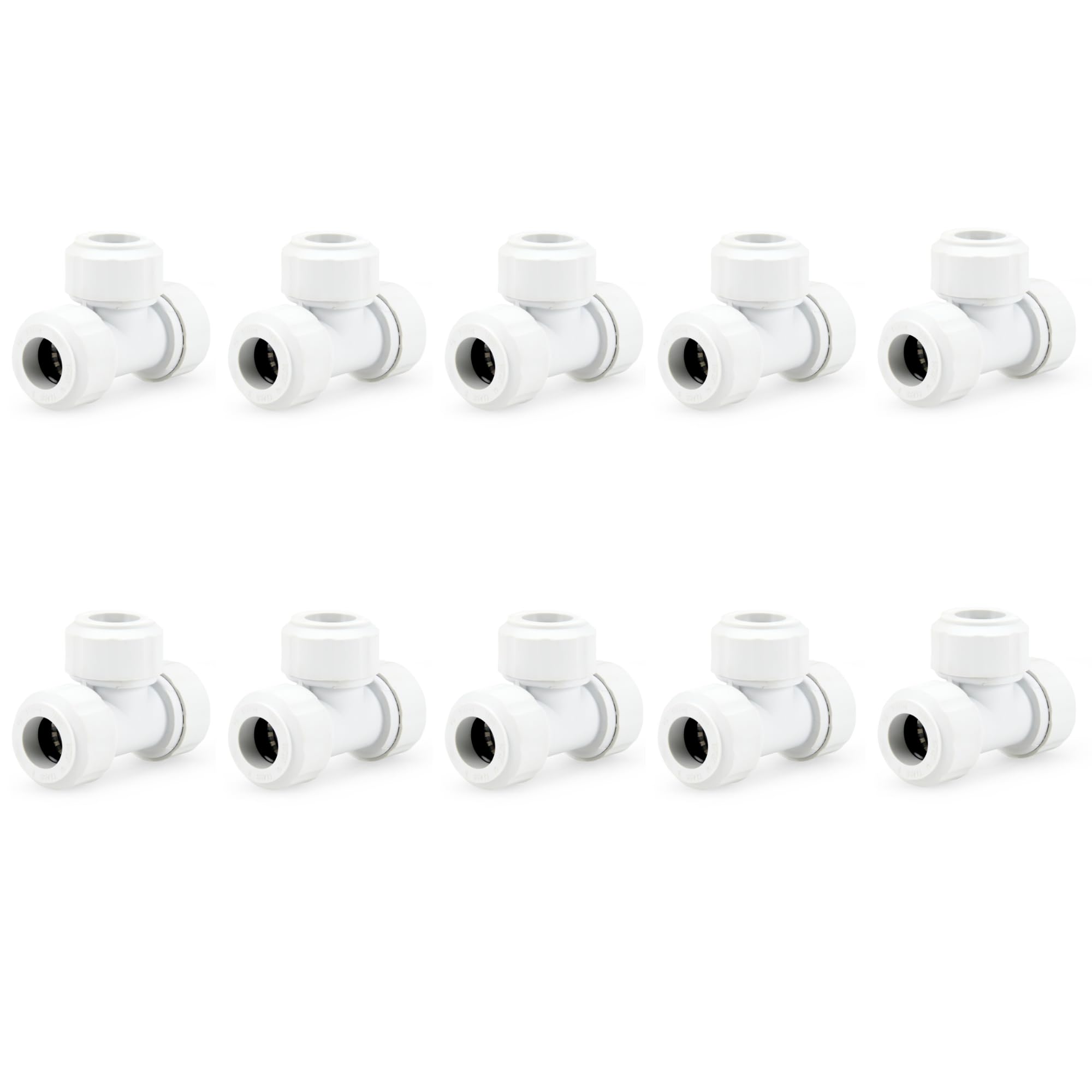 Lavaplumb 15mm Pushfit Tee White10 Pack from B&Q