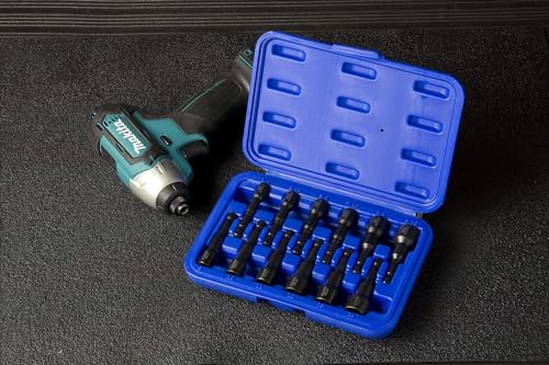 Image of NEIKO 10250A Magnetic Hex Impact Nut Driver Set, 12-Piece Driver Bit Set for Drill, Cr-V Steel, 1 /4 inch Quick-Change Hex Shank Nutsetters, Impact Rated SAE & Metric Master Impact Driver Socket Set
