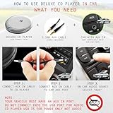 Deluxe Products CD Player Portable with 60 Second Anti Skip, Stereo Earbuds, Includes Aux in Cable and AC USB Power Cable for use at Home or in Car. Silver - Image 3