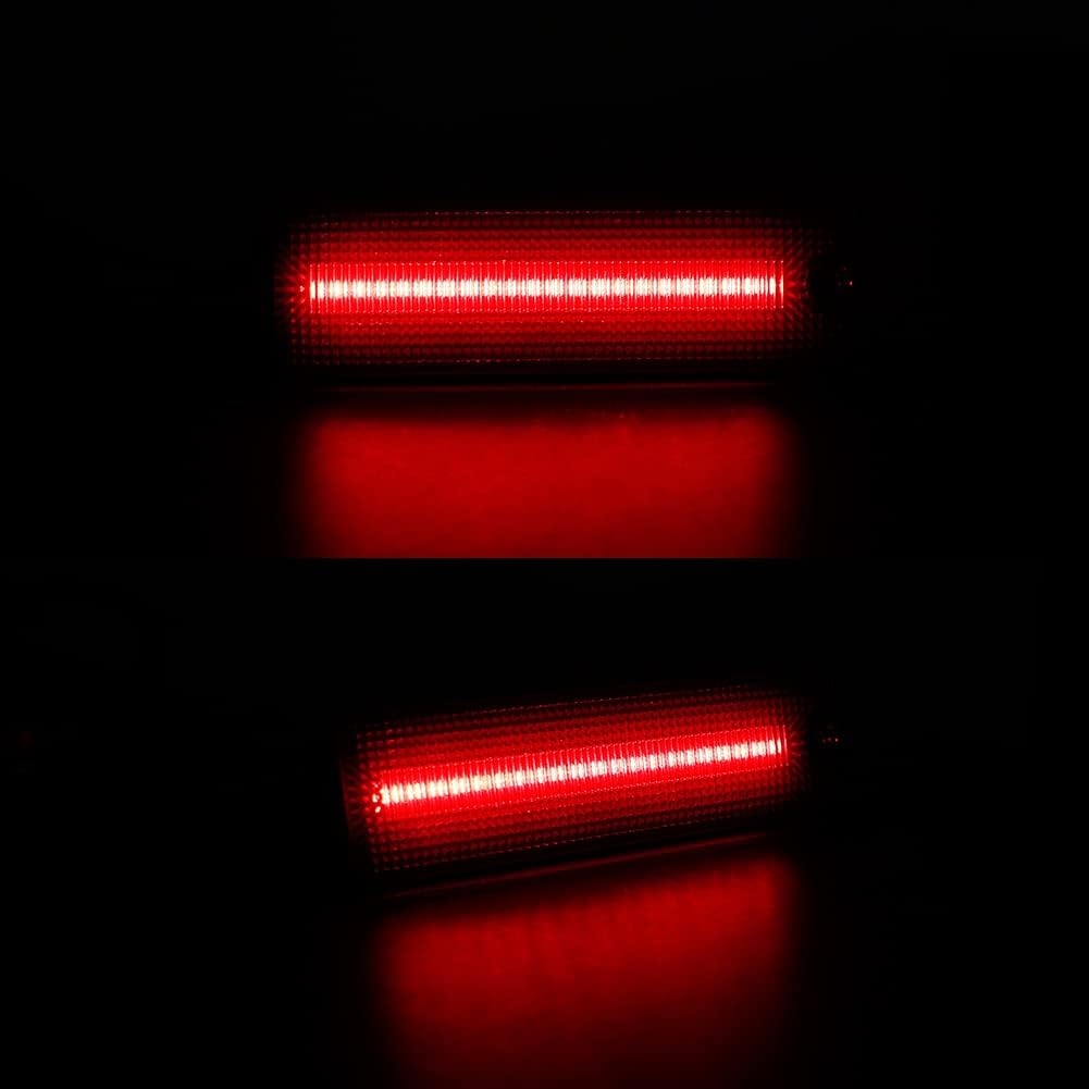 for 1993 1994 1995 1996 1997 1998 1999 2000 2001 2002 Chevy Camaro Rear Side Marker Light Smoked Lens Red LED Lamp