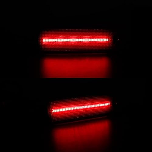 Miniatura 6 de Para Chevy Camaro 1993 1994 1995 1996 1997 1998 1999 2000 2001 2002 Chevy Camaro Luz de marcador lateral trasera lente ahumada lámpara LED roja