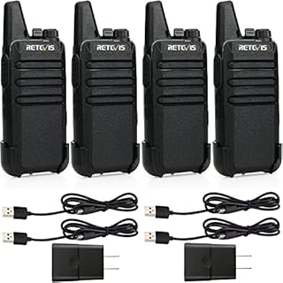 Retevis RT22 Two Way Radio Long Range Rechargeable,Portable 2 Way Radio,Handsfree Walkie Talkie for Adults Cruises Hiking (4 Pack)