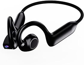 E12 Bone Conduction Headphones with Camera, Open-Ear, Comfort Fit, Hi-Fi | Hands-Free POV Camera, AI Translation & Smart Conversation, Wireless Bluetooth Sport Earphones with App(Black）