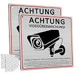 DADAPANGHU – 2 Stück Schild Videoüberwachung Privatgrundstück mit DSGVO H