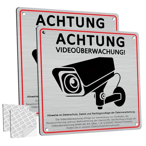 Bild: 2 Stück Schild Video...