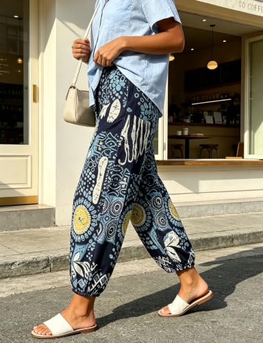 Image of Bozanly Women Casual Harem Pant Boho Loose Yoga Capris Trousers 2026