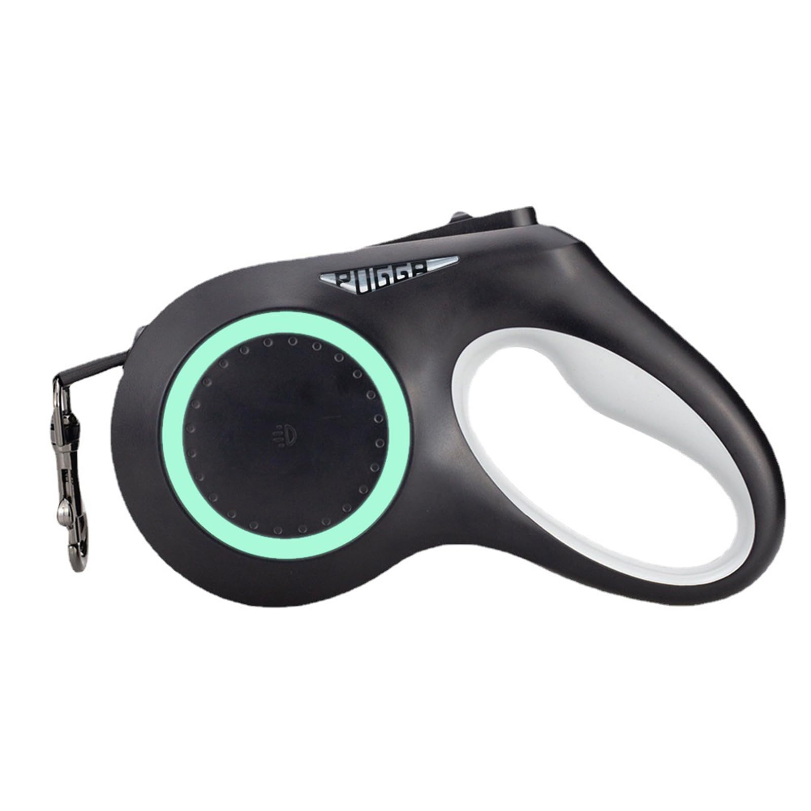 PETCUTE Correa Retráctil para Perros de 5 m,Correa de Perro Retráctil de Sin Enredos,Correa para Perros con Luz Linterna,Cinta de Nylon Resistente, Bloqueo de Pausa con una Mano,hasta 25KG