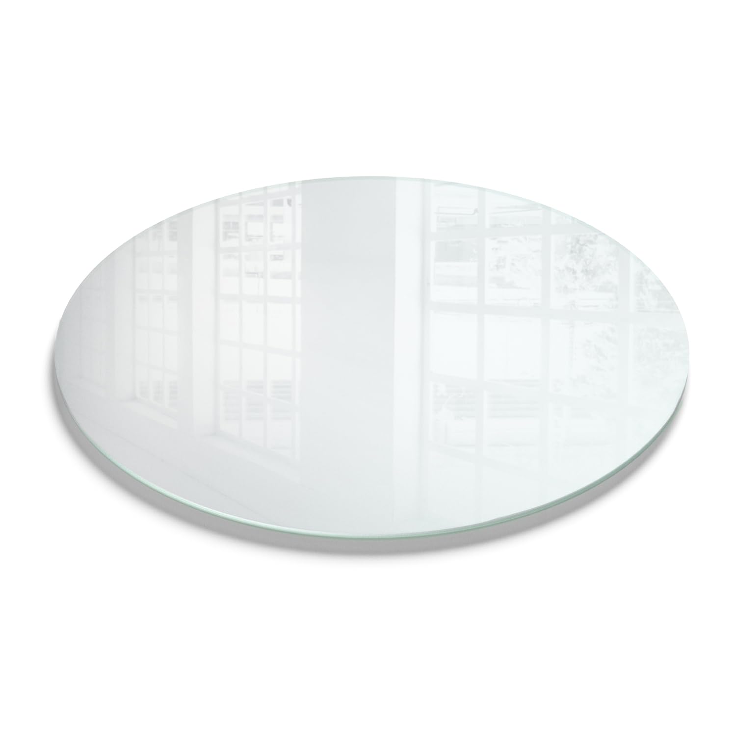 Tulup Tablero de Cristal Esmerilado 100 cm para la Cocina, Comedor y Salón Vidrio Templado Efecto Mate con Pies Antideslizantes Borde Pulido Fácil Limpieza Redonda