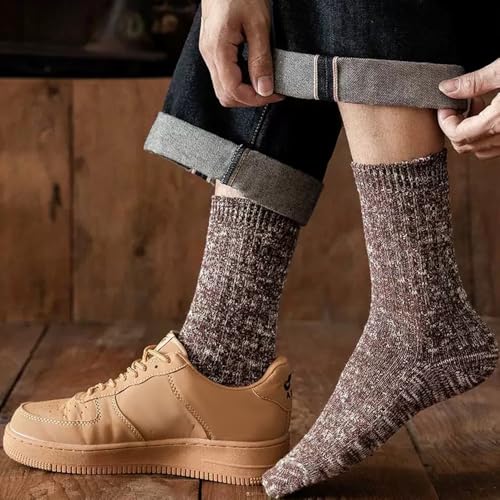 Men's Dress Socks, Colorful Funky Socks for Men, Fashion Patterned Socks, Size 7-11, 5 Pairs4