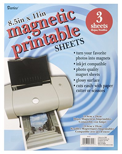 Inkjet Printable Magnetic Sheets - 8.5 x 11 inches - 3 pieces : Amazon ...