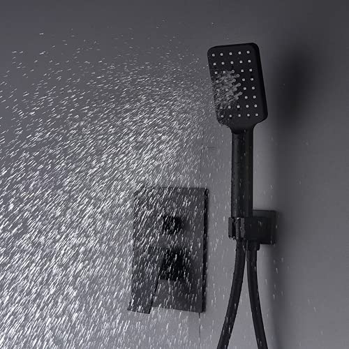 Ensemble de douche noir à injection d'air pour économie d'eau - 8