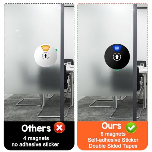 Panneau de porte Come in Welcome avec 6 statuts interchangeables noirs
