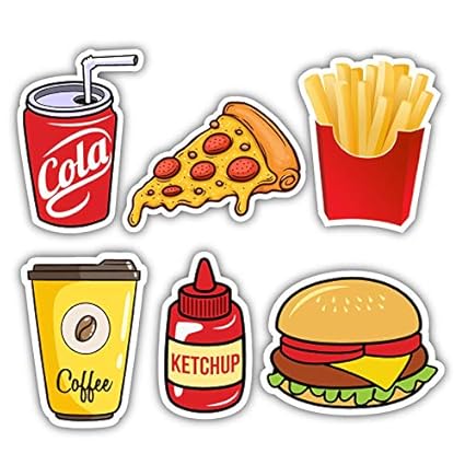 Nourish Fast Food Fridge Magnets