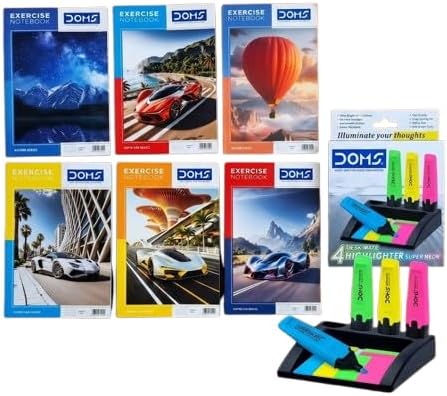 Foolscape Notebook Doms 172 Pages A/4 Size Notebook Foolscap Single Line- Size 29.7x21 ...