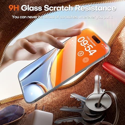 Image of TOCOL for iPhone Air Screen Protector 6.5 inch 9H Hardness Military Grade Shatterproof HD Tempered Glass Full Coverage Easy Installation 2 Pack